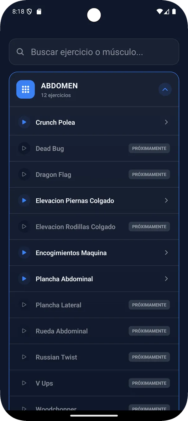 Vídeos de técnica del atleta en la app